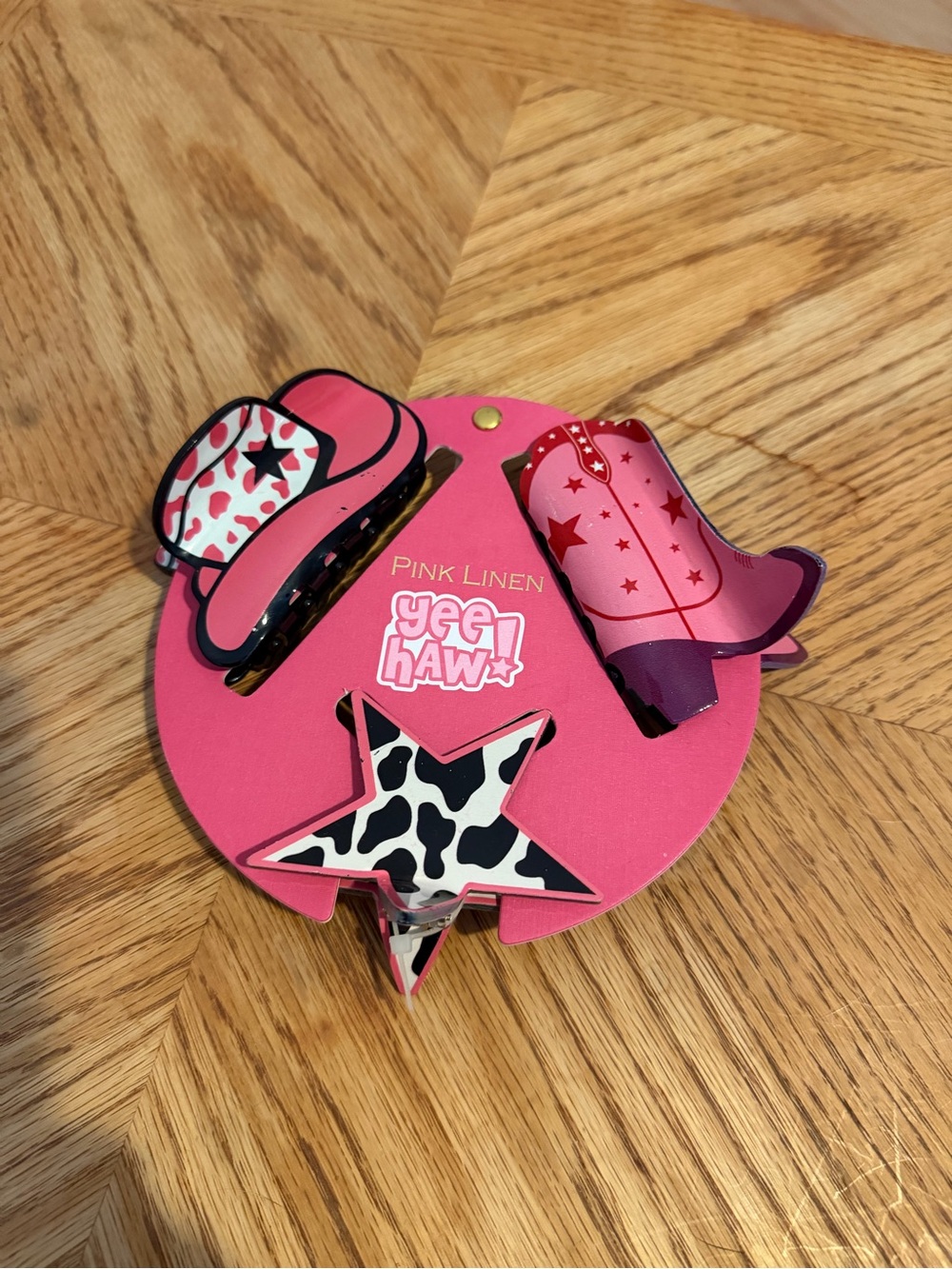 Yee Haw Pink Cowgirl Hair Clip Set